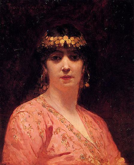 Jean-Joseph Benjamin-Constant Portrait of an Arab Woman oil painting picture